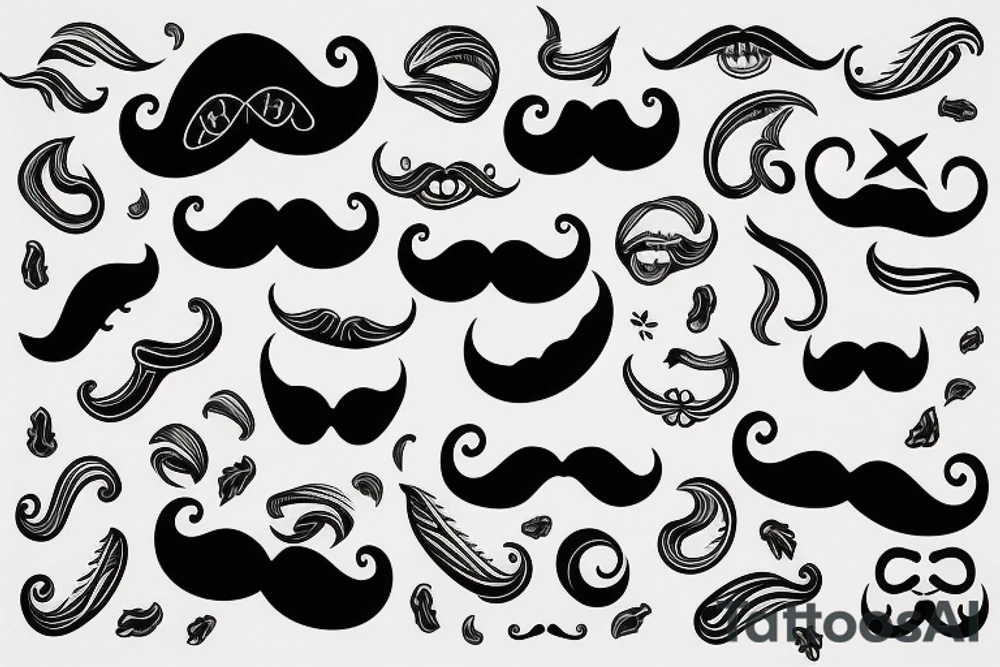 mustache tattoo idea