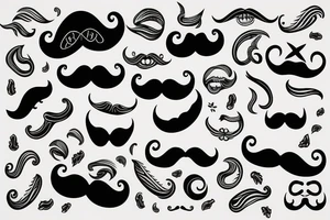 mustache tattoo idea