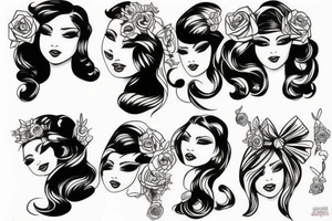 Sexy woman kiss tattoo idea