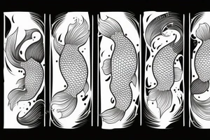 Koi fish with wave tattoo idea