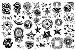 Star sign Gemini tattoo idea