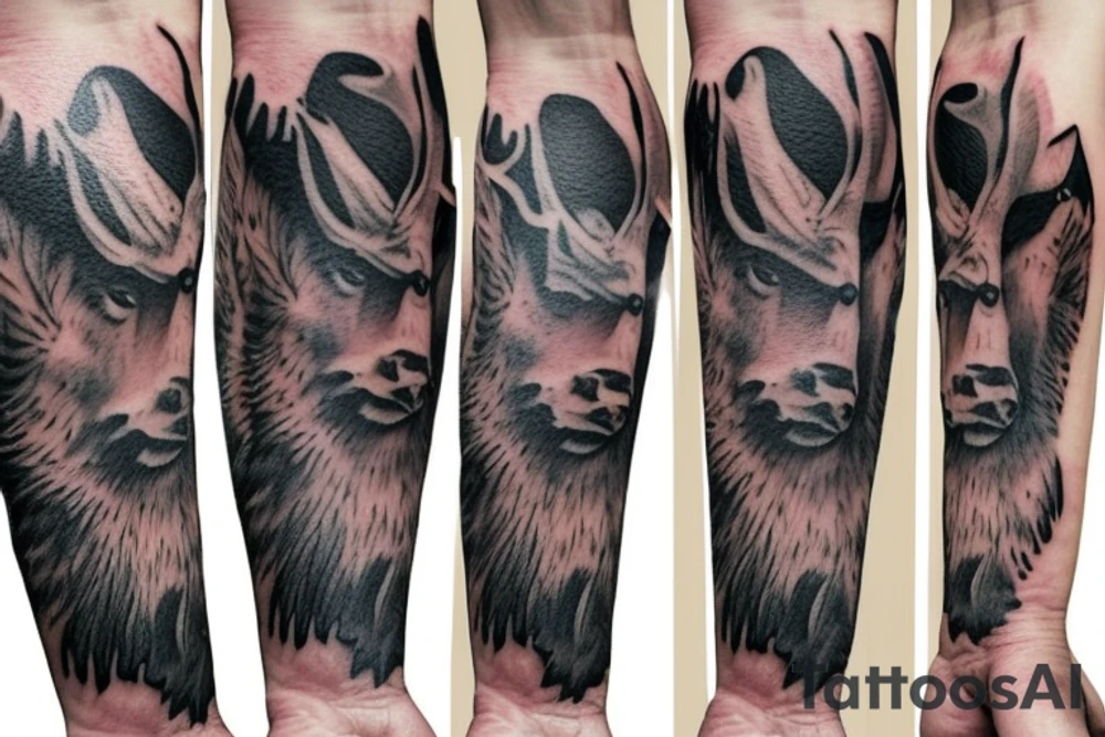 buffalo on hand tattoo idea