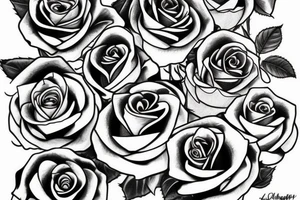 rose with a big stalk tattoo idea
