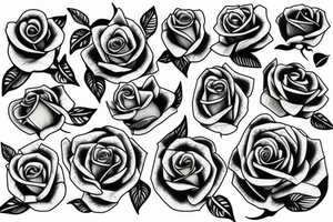 rose with a big stalk tattoo idea