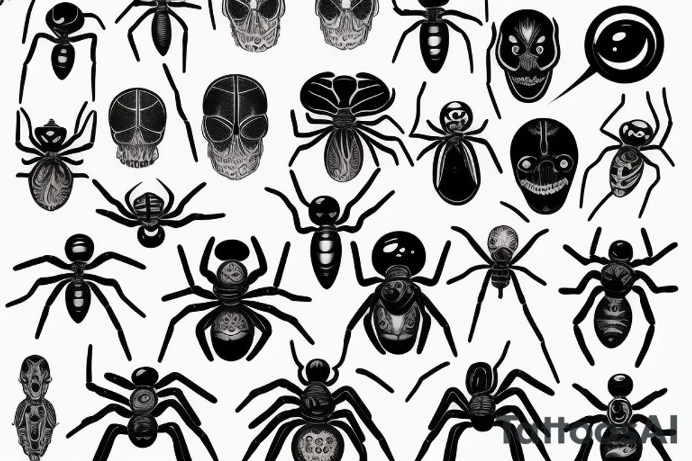 a black widow spider with an dark opened eye on her thorax tattoo idea a black widow spider with an dark opened eye on her thorax tattoo idea