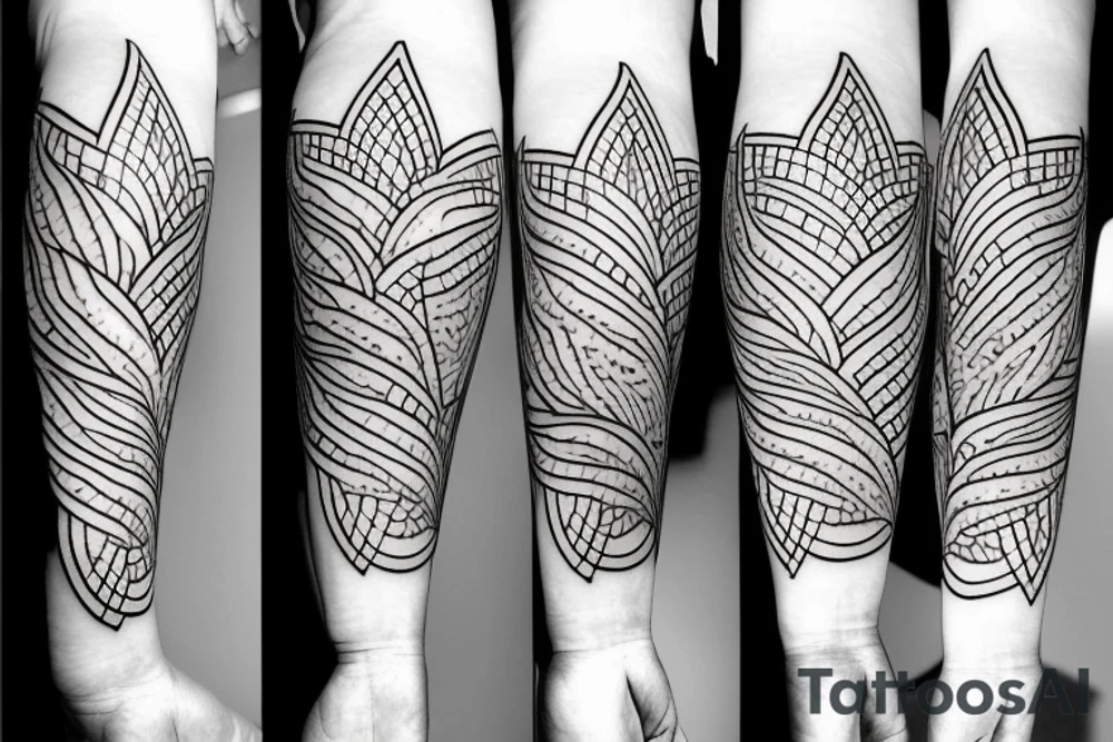Three magnolia flowers in thin lines tattoo idea