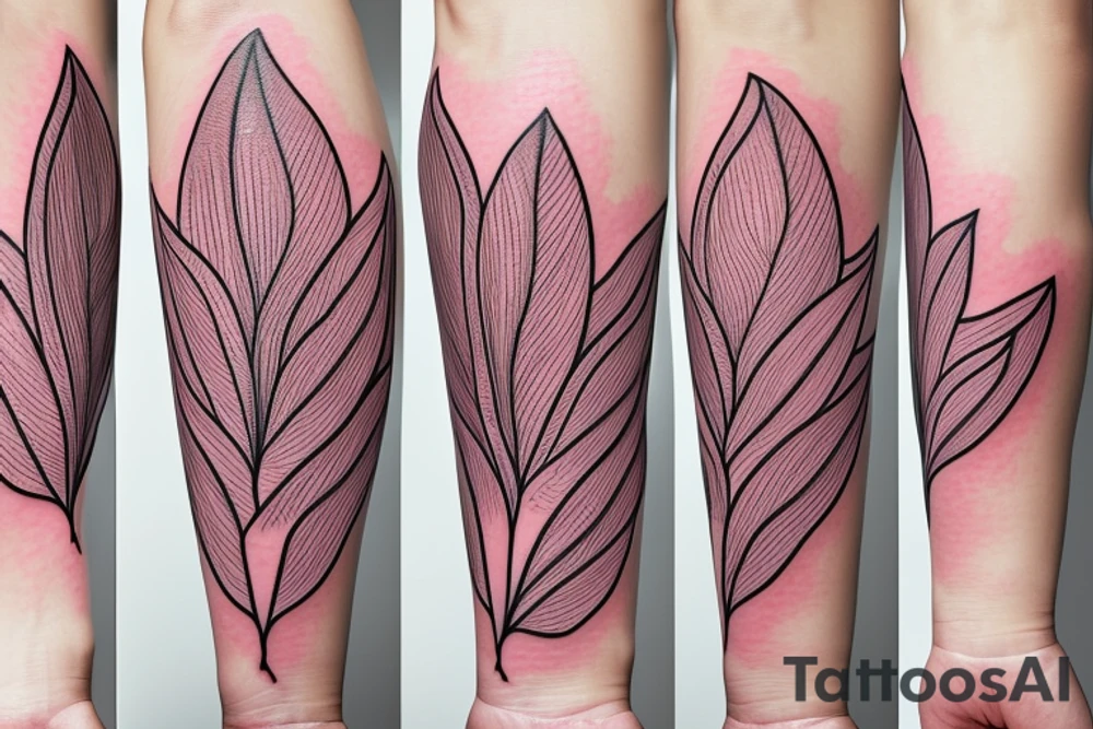 Three magnolia flowers in thin lines tattoo idea