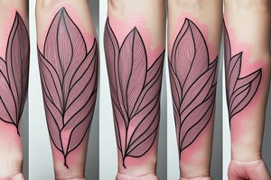 Three magnolia flowers in thin lines tattoo idea