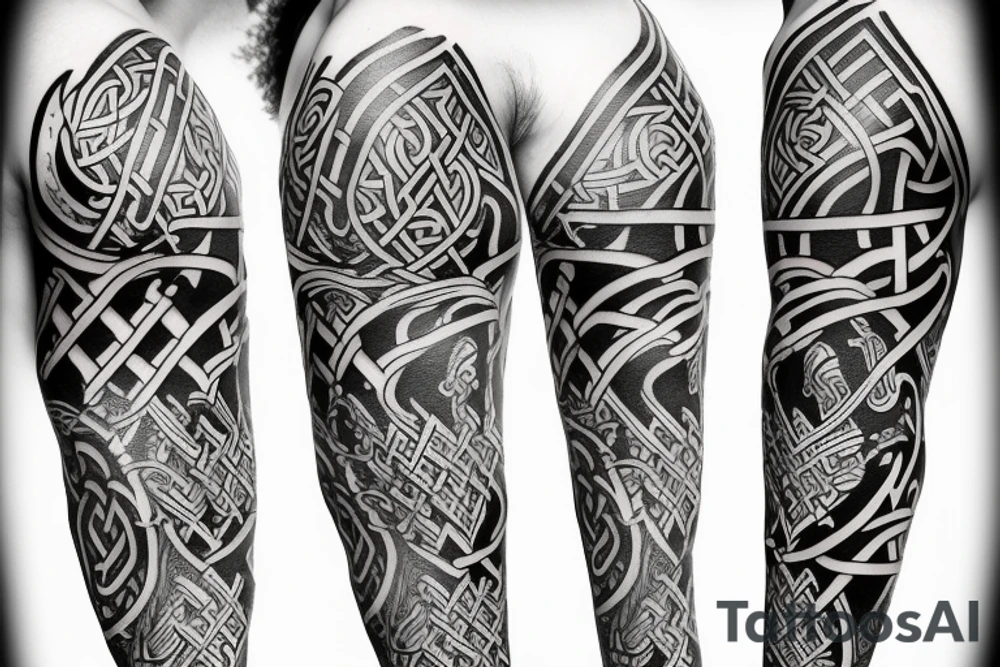 viking tattoo sleeve tattoo idea
