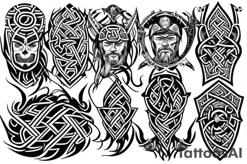 viking tattoo sleeve tattoo idea
