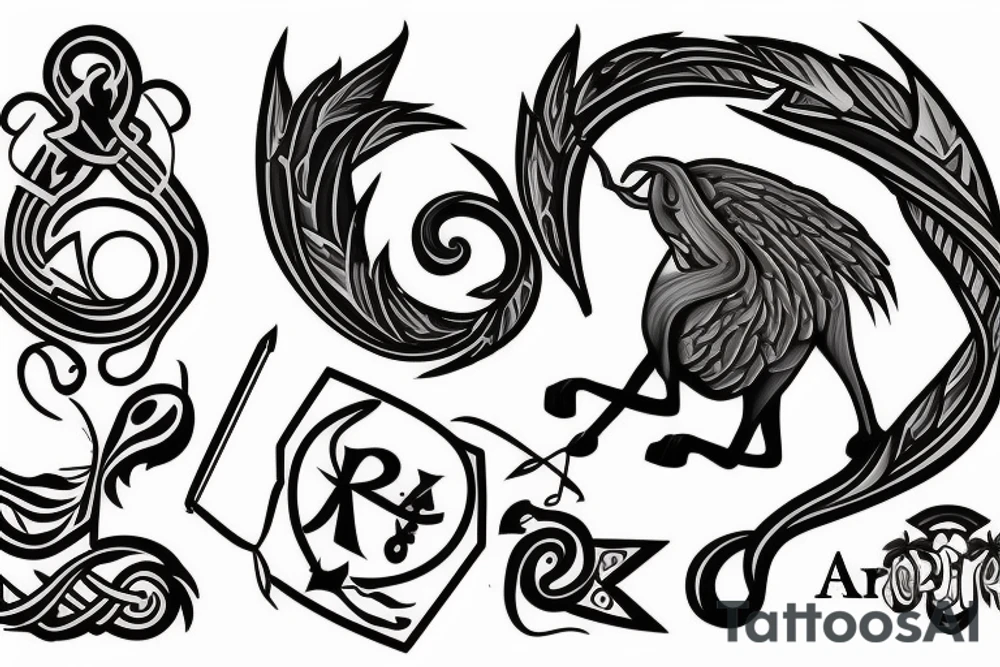 Cancer and aries tattoo idea