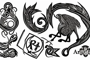 Cancer and aries tattoo idea