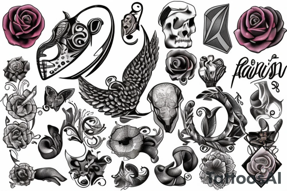 Cancer and aries tattoo idea