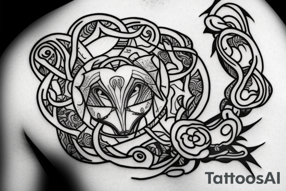 Cancer and aries tattoo idea