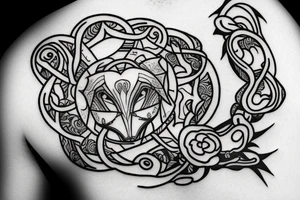 Cancer and aries tattoo idea