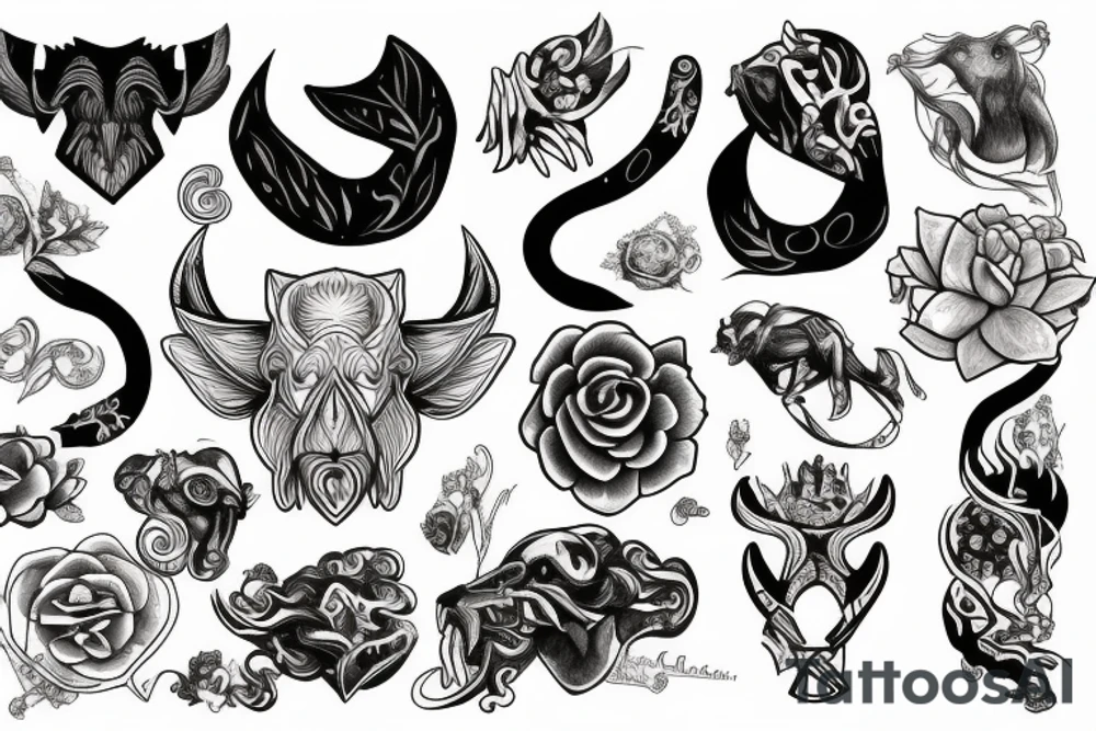 Cancer and aries tattoo idea
