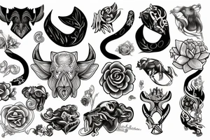 Cancer and aries tattoo idea