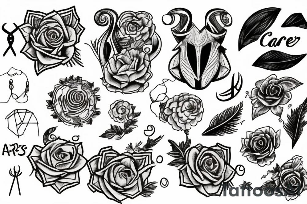 Cancer and aries tattoo idea