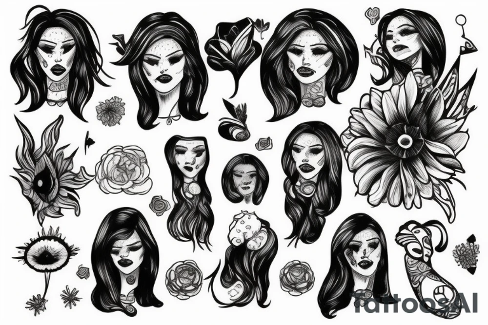 women in rocket tattoo idea