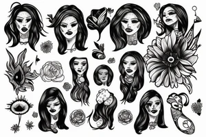 women in rocket tattoo idea
