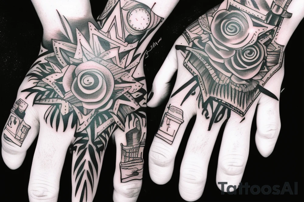 Hand tattoo inspired by machine gun Kelly’s mainstream sellout tattoo idea