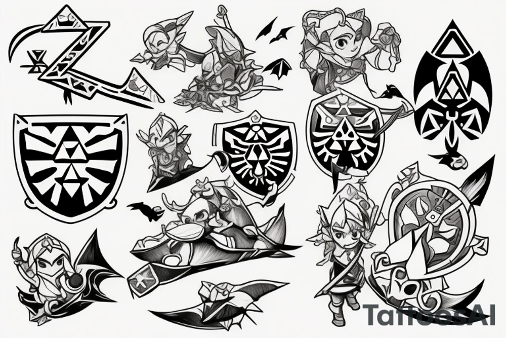 Legend of zelda wind waker tattoo idea