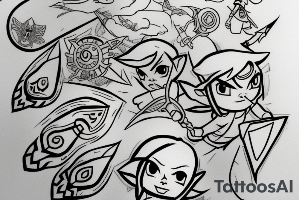 Legend of zelda wind waker tattoo idea