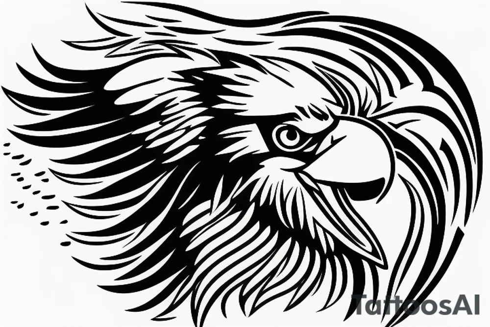 Freedom Eagle Simple tattoo idea