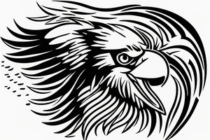 Freedom Eagle Simple tattoo idea
