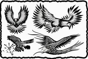 Freedom Eagle Simple tattoo idea