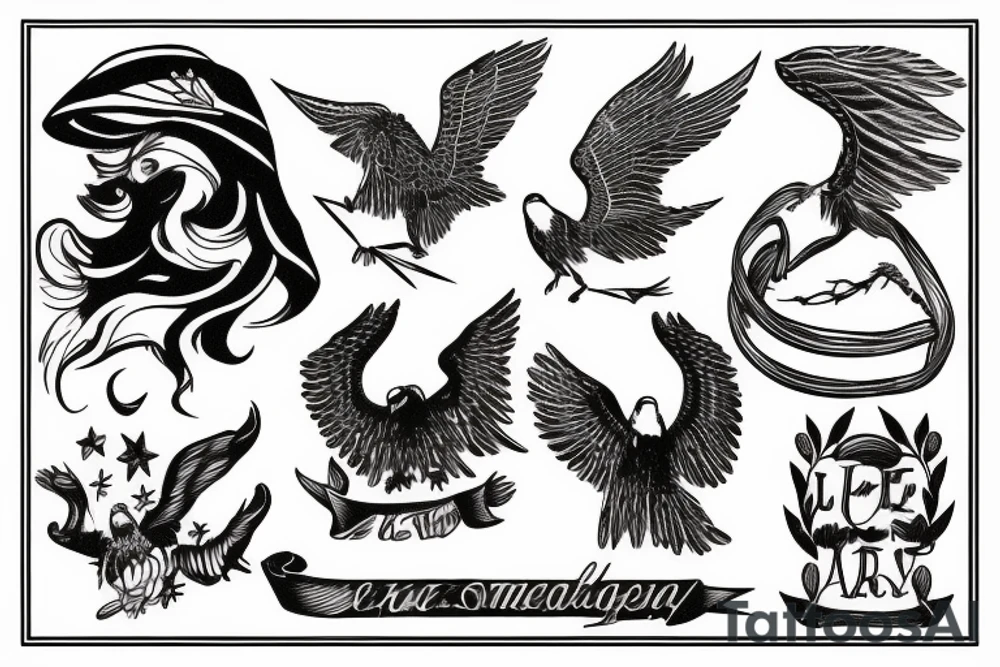 Freedom Liberty America Simple tattoo idea