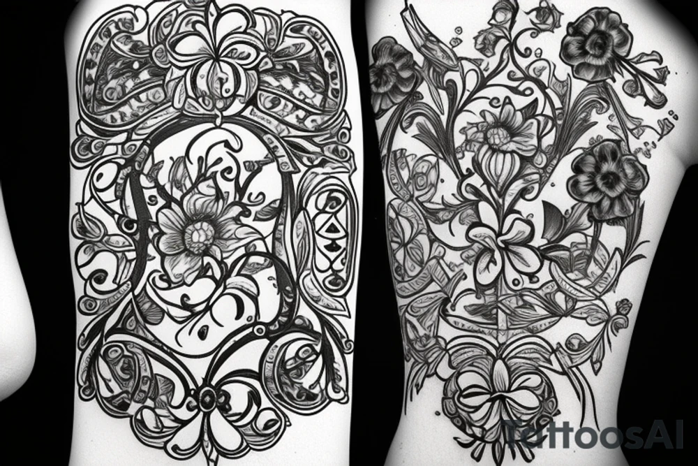 flower with dagger going through the
e center tattoo idea flower with dagger going through the
e center tattoo idea