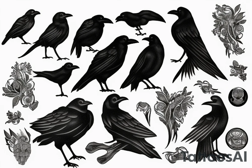 raven tattoo idea
