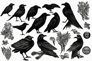 raven tattoo idea