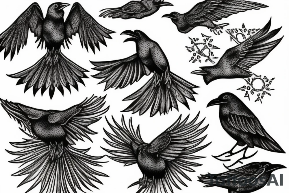 raven tattoo idea