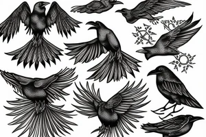 raven tattoo idea