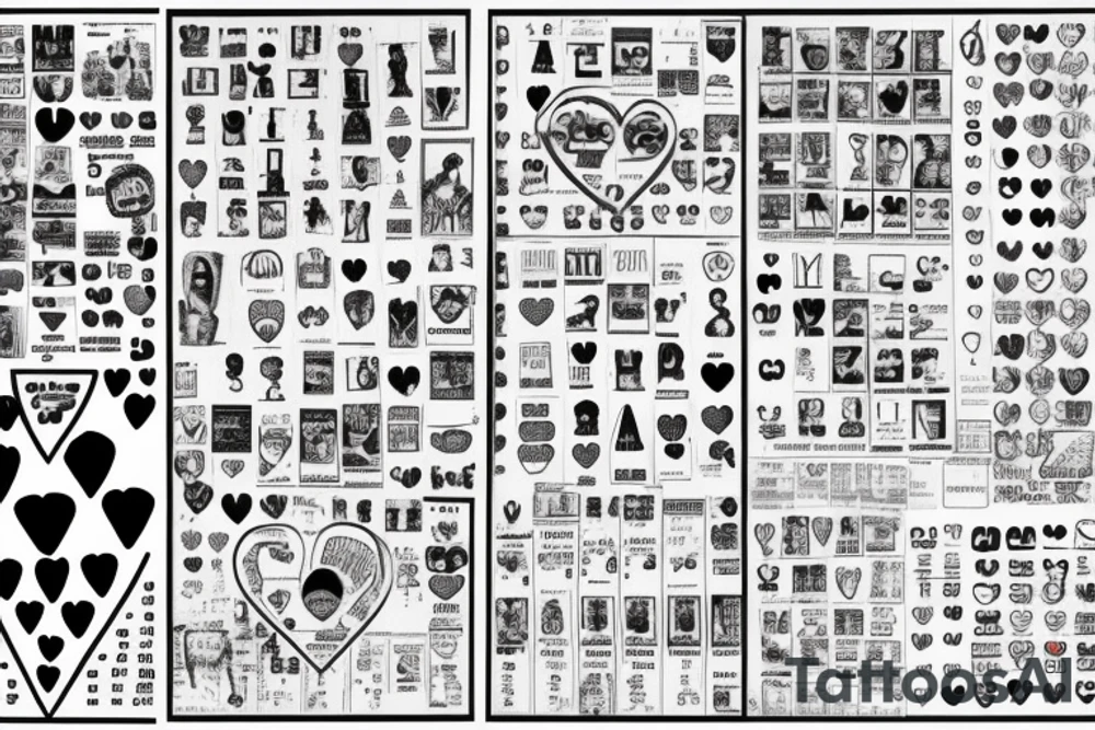 1962 and 1973 with a heart in between. Below each date dotted lines to the dates 1992, 1995, 1998, and 2003 tattoo idea