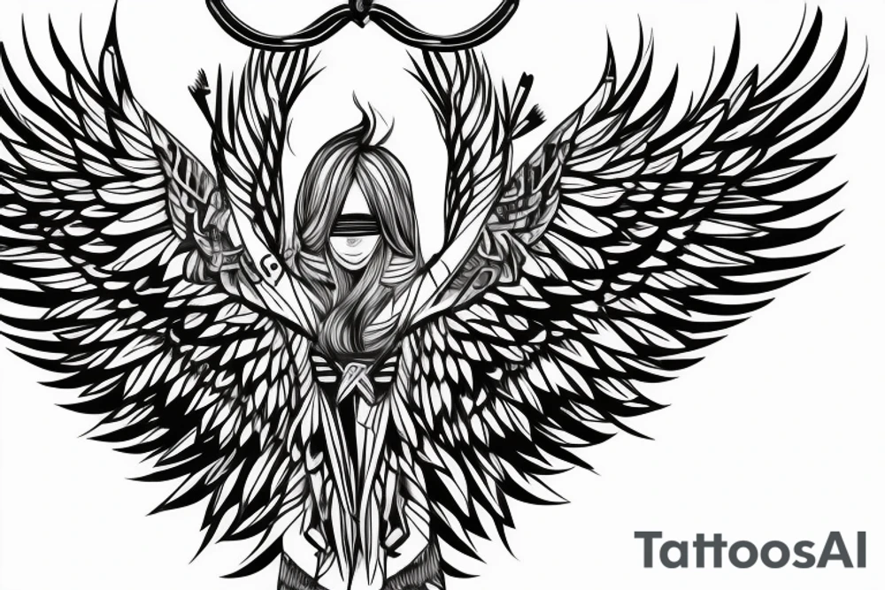 2 asymmetrical wings, arrow, heartbeat, on forearm tattoo idea 2 asymmetrical wings, arrow, heartbeat, on forearm tattoo idea
