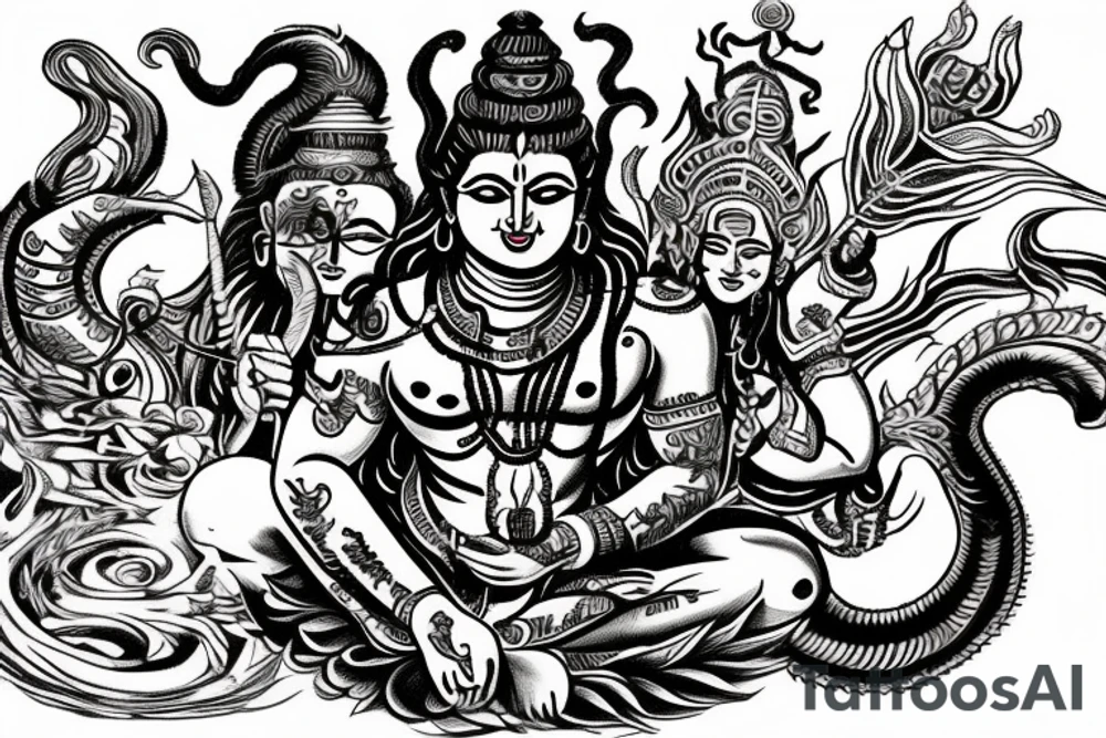 Lord Shiva Destroying The Fabric Of Reality tattoo idea