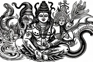 Lord Shiva Destroying The Fabric Of Reality tattoo idea