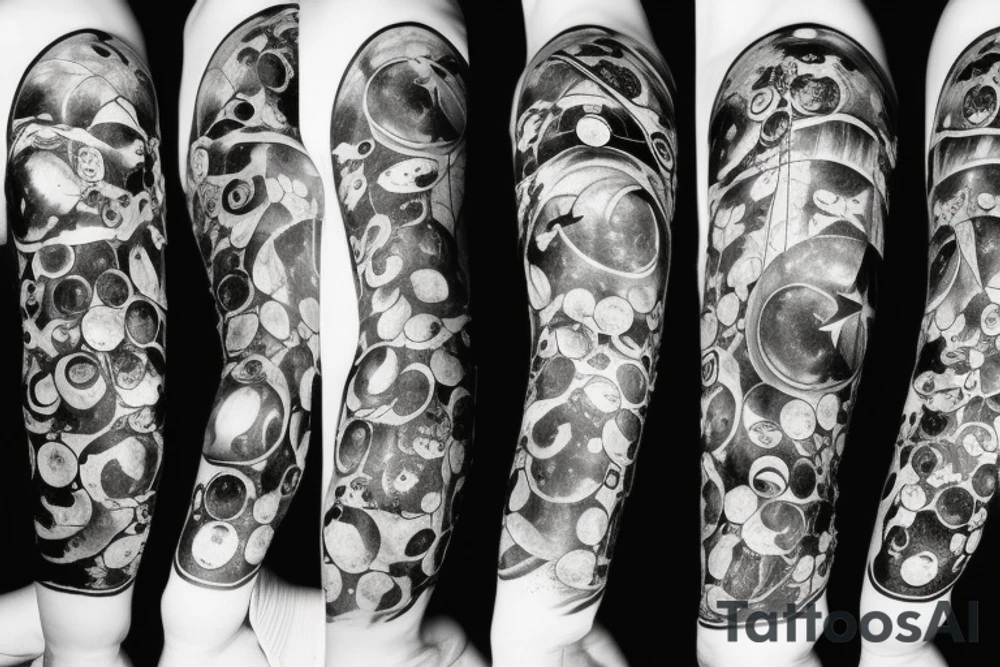 planets, stars tattoo idea