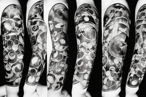 planets, stars tattoo idea