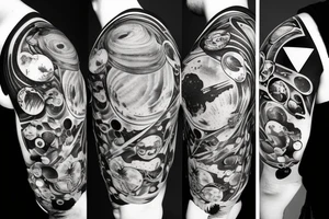 planets, stars tattoo idea