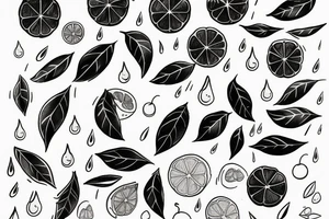 Lemon scented rain tattoo idea