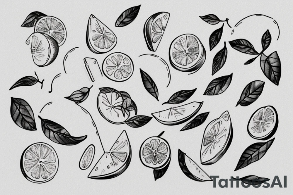 Lemon scented rain tattoo idea