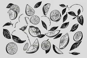 Lemon scented rain tattoo idea