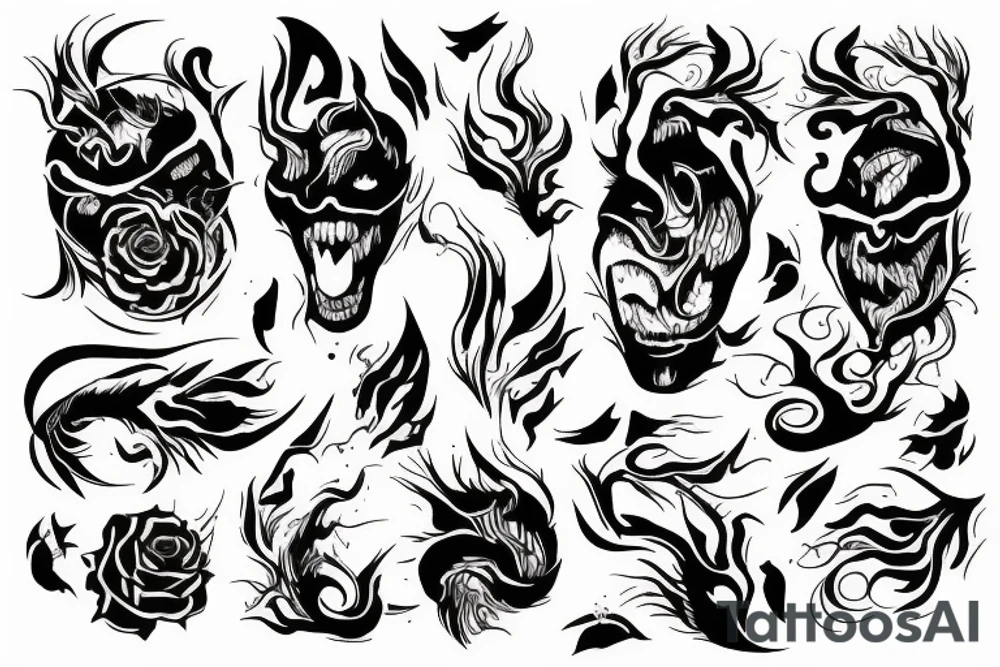 rage and anger tattoo idea