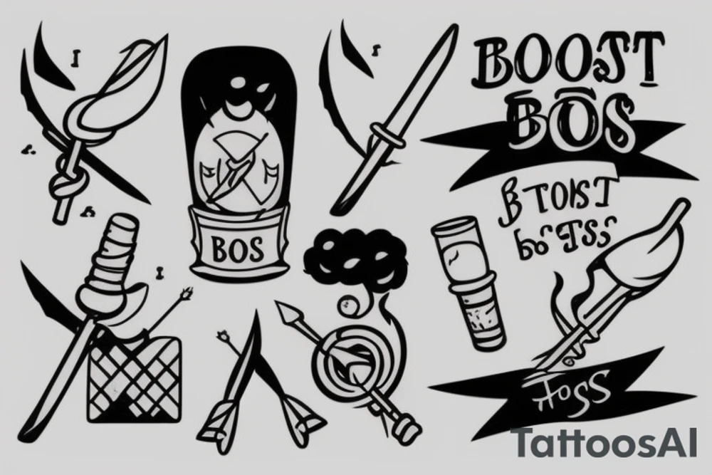 "Toast Brothers" as a script tattoo and arrow in it tattoo idea