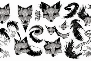 Kitsune on the lightning tattoo idea