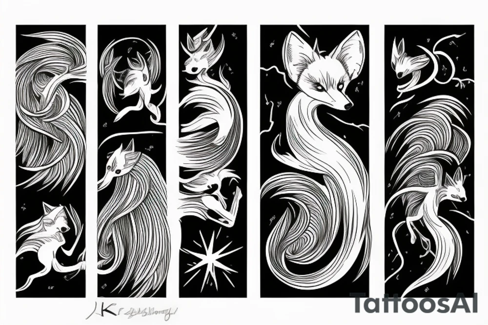 Kitsune lightning tattoo idea